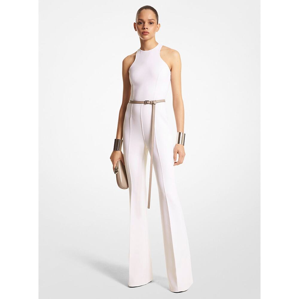 MICHAEL KORS COLLECTION
Ivory Double Faced Wool Jumpsuit US4